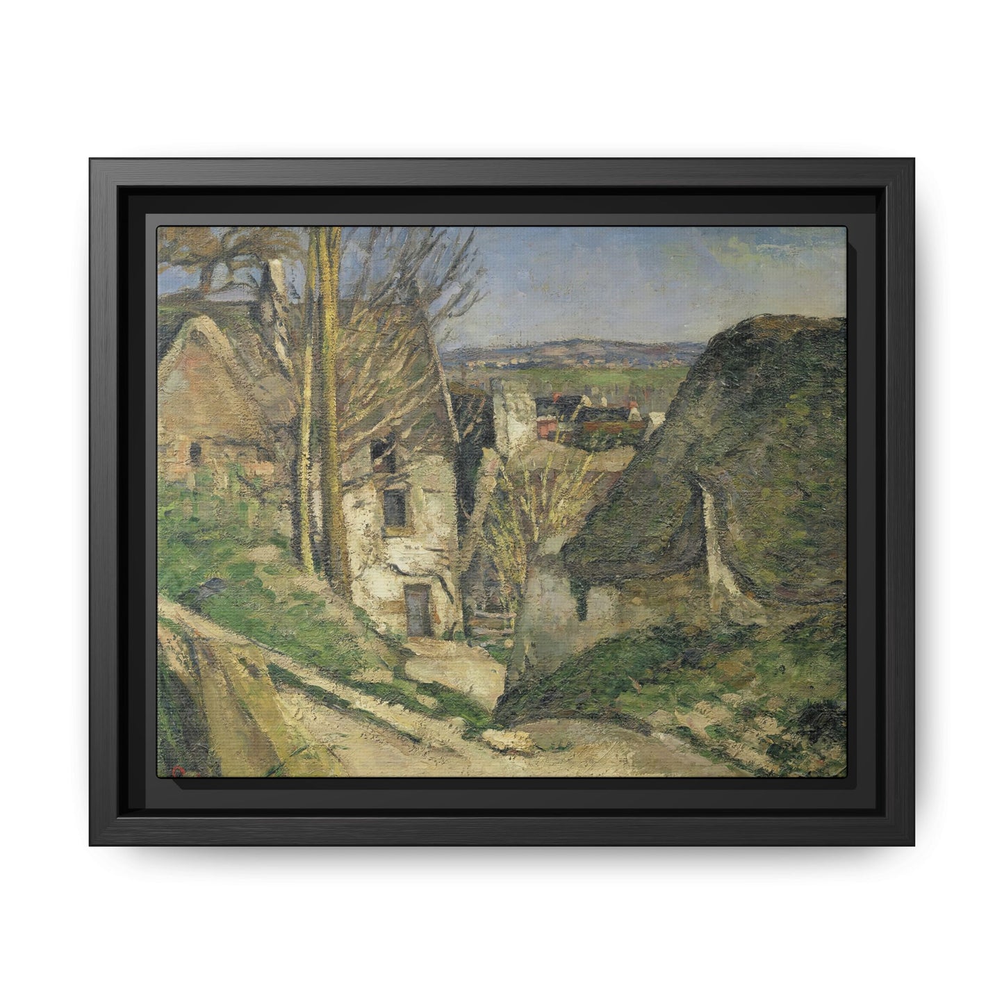 Cézanne, Paul - The House of the Hanged Man, Auvers-sur-Oise (1874) - Matte Canvas, Framed
