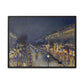 Pissarro, Camille - The Boulevard Montmartre At Night (1897) - Matte Canvas, Framed