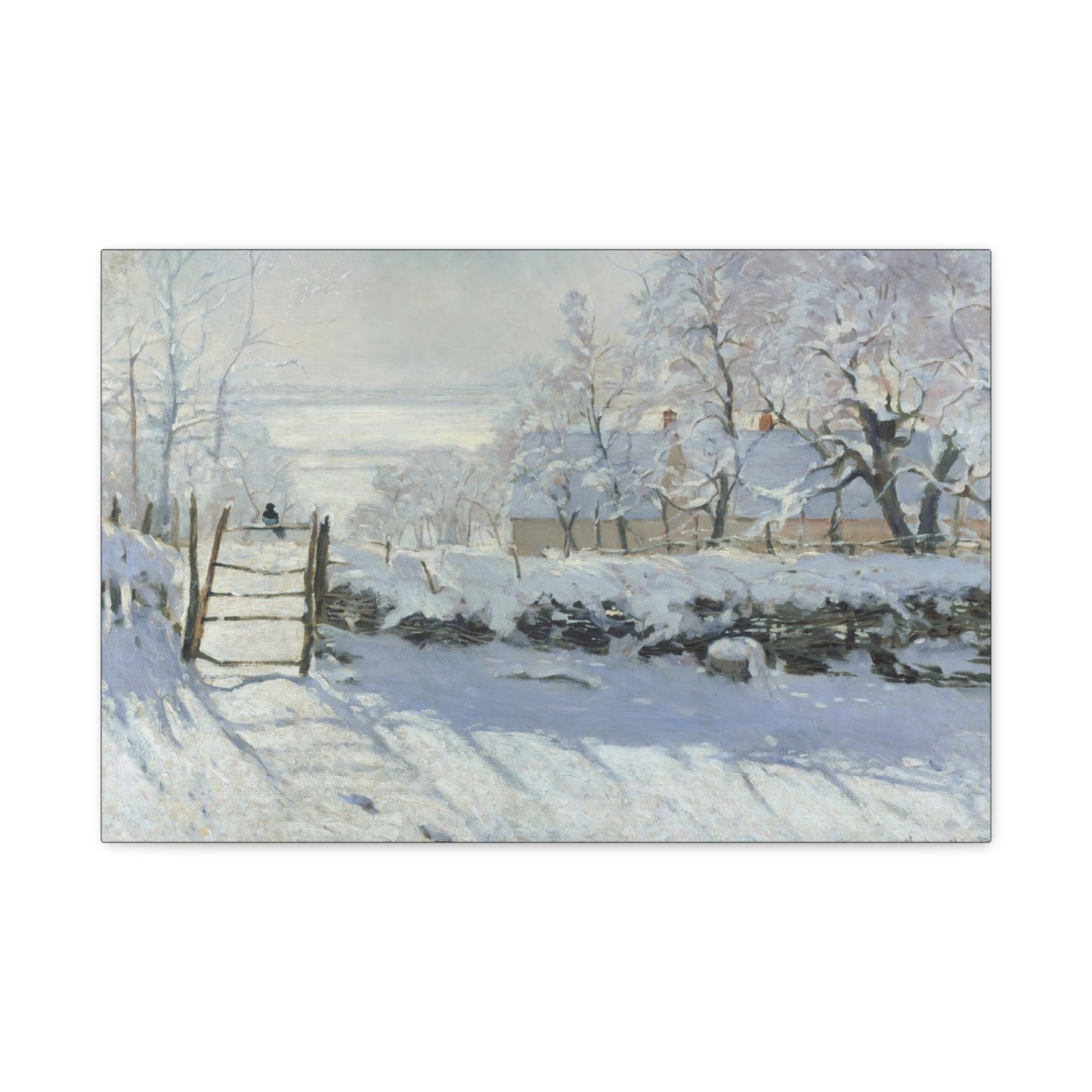 Monet, Claude - The Magpie (1868) - Canvas Block, unframed