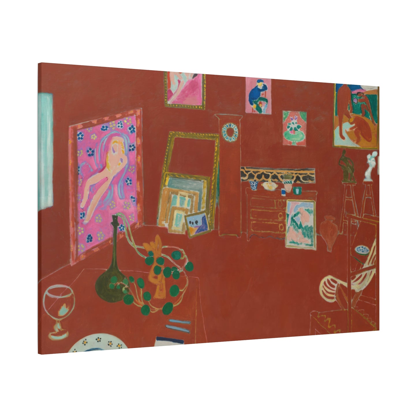 Matisse, Henri - The Red Studio (1911) - Canvas Block, unframed