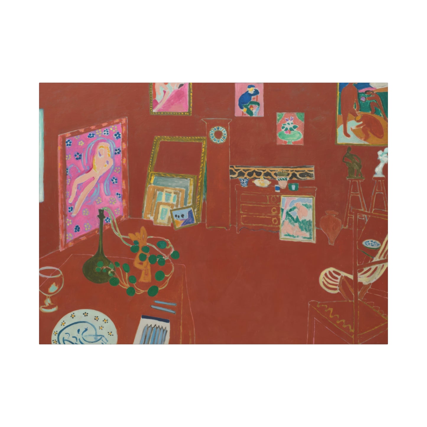 Matisse, Henri - The Red Studio (1911) - Canvas Block, unframed