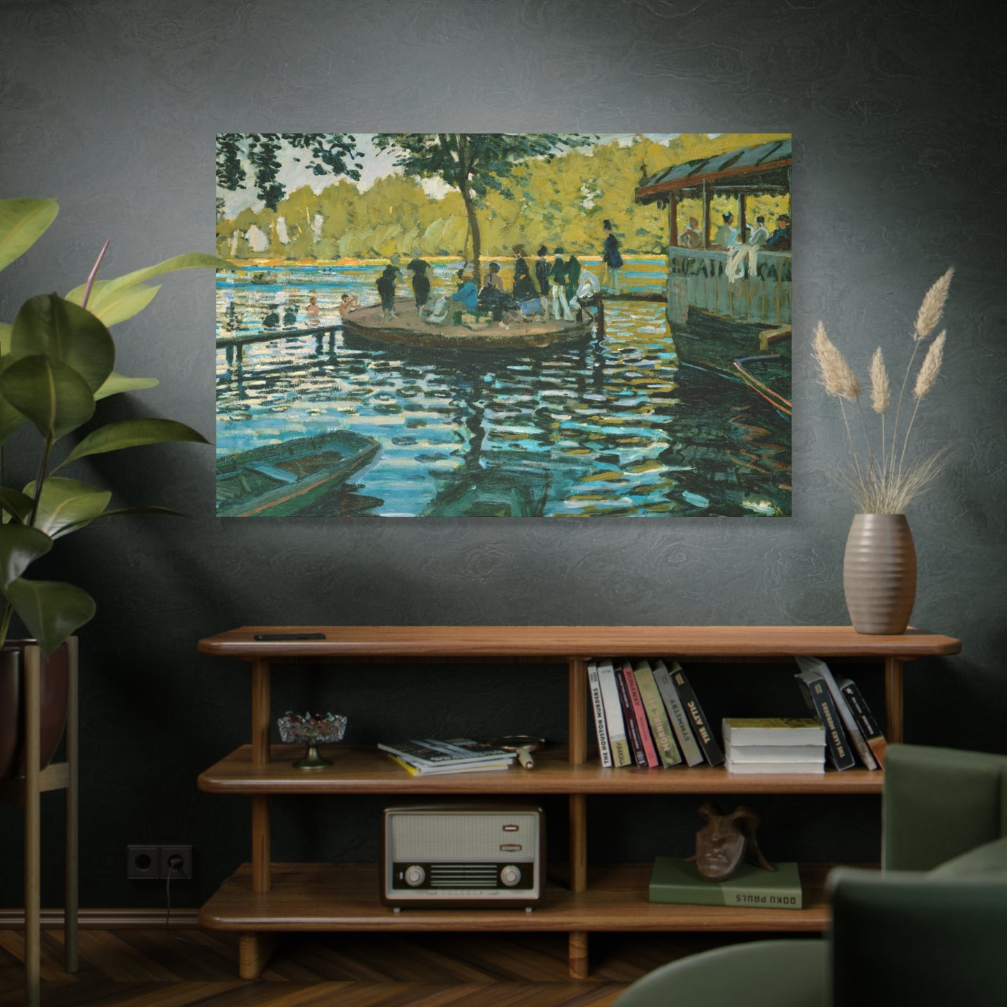 Monet, Claude - La Grenouillere (1869) - Canvas Block, unframed