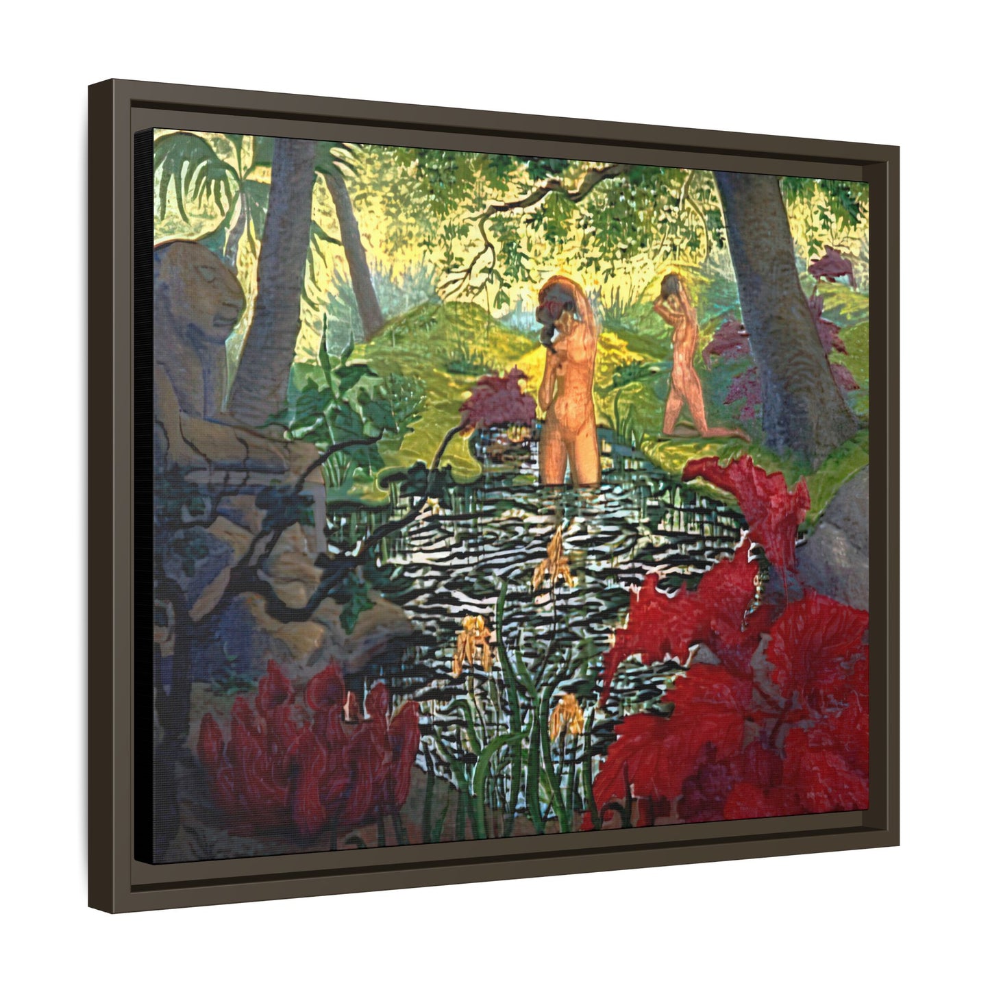 Ranson, Paul - The Lotus Bather (1906) - Matte Canvas, Framed