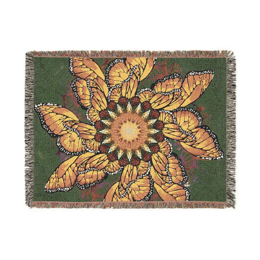 Pacio, Adam - Monarch Butterfly Mandala - Woven Blanket