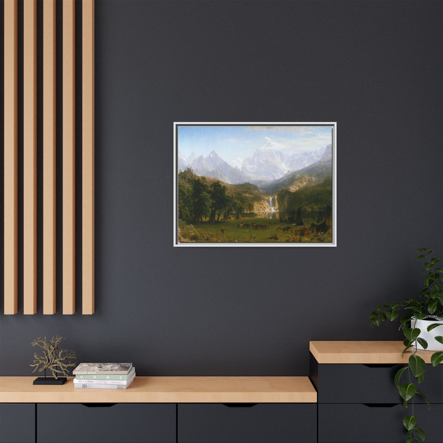 Bierstadt, Albert - The Rocky Mountains, Lander’s Peak (1863) - Matte Canvas, Framed