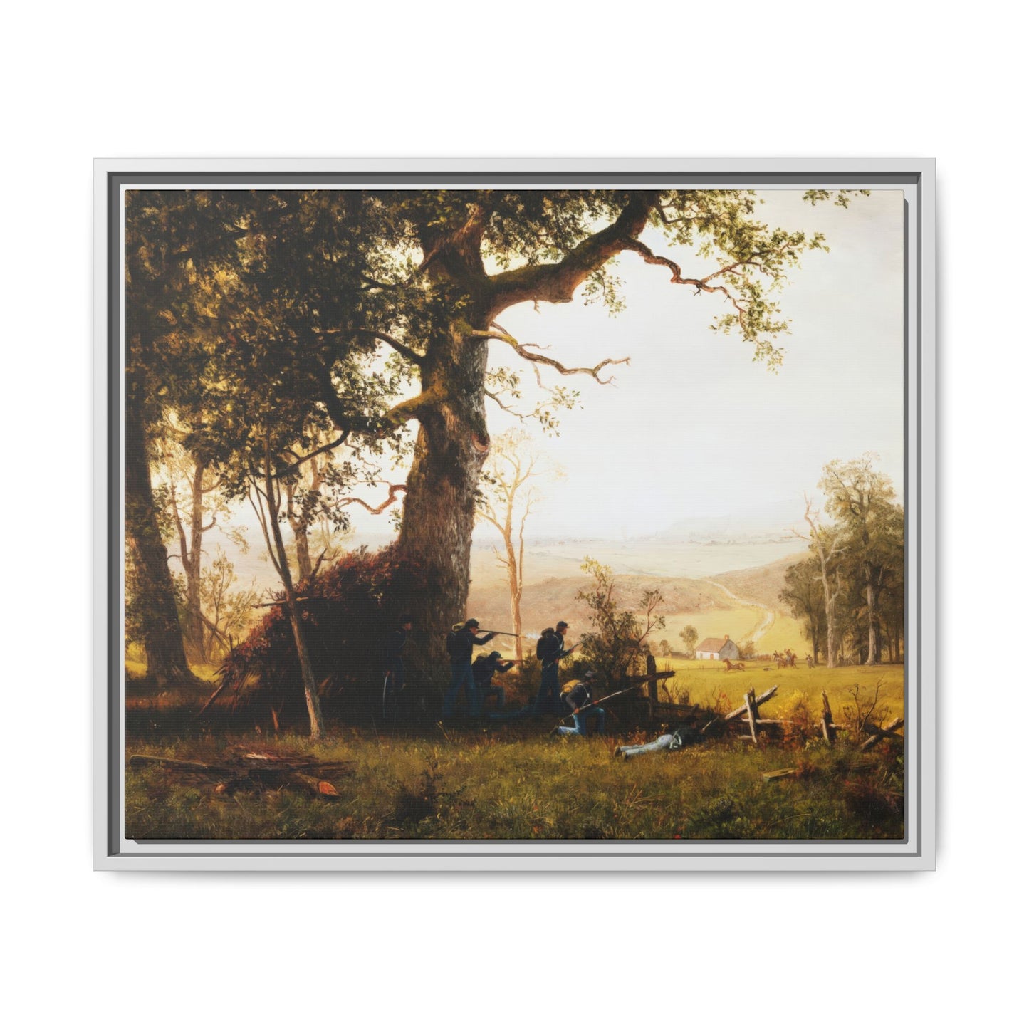 Bierstadt, Albert -  Guerrilla Warfare (1861) - Matte Canvas, Framed