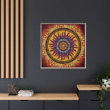 Solar Disc Mandala - Framed Canvas