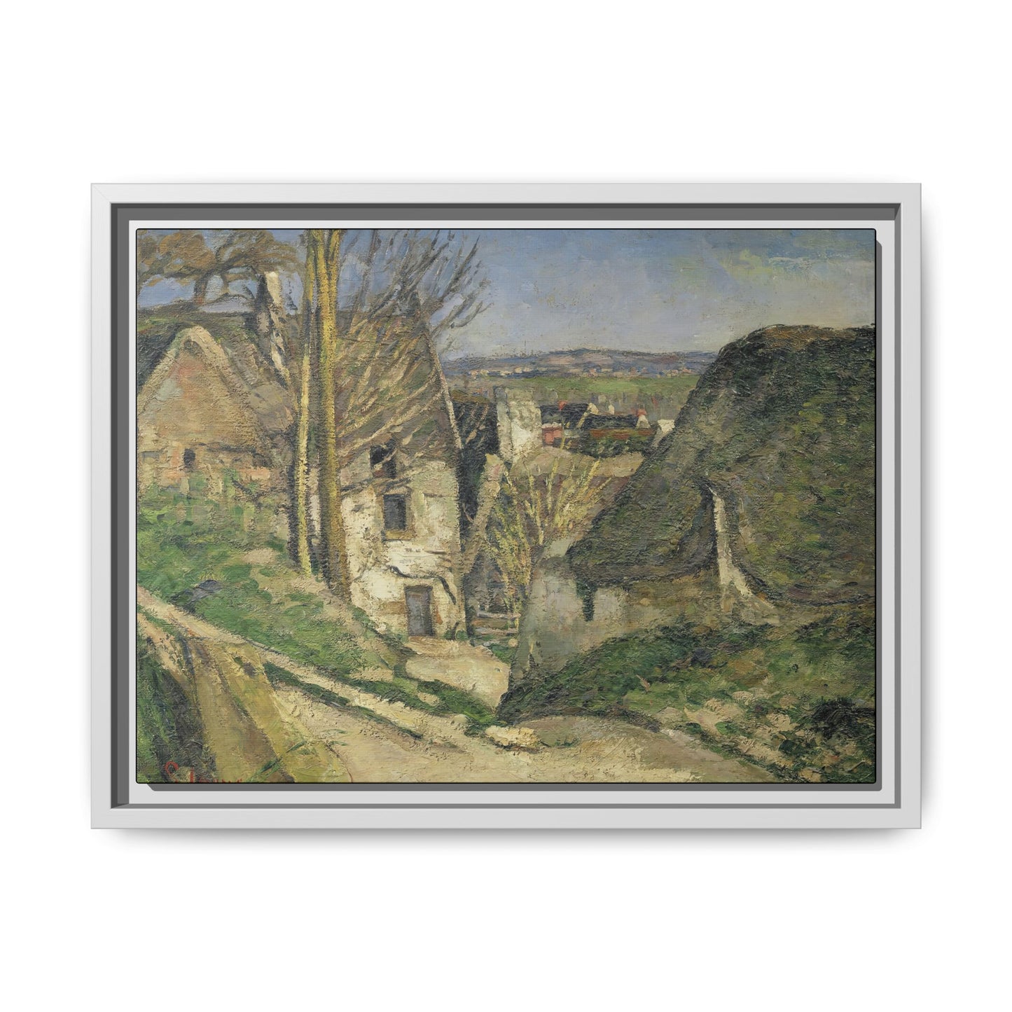 Cézanne, Paul - The House of the Hanged Man, Auvers-sur-Oise (1874) - Matte Canvas, Framed