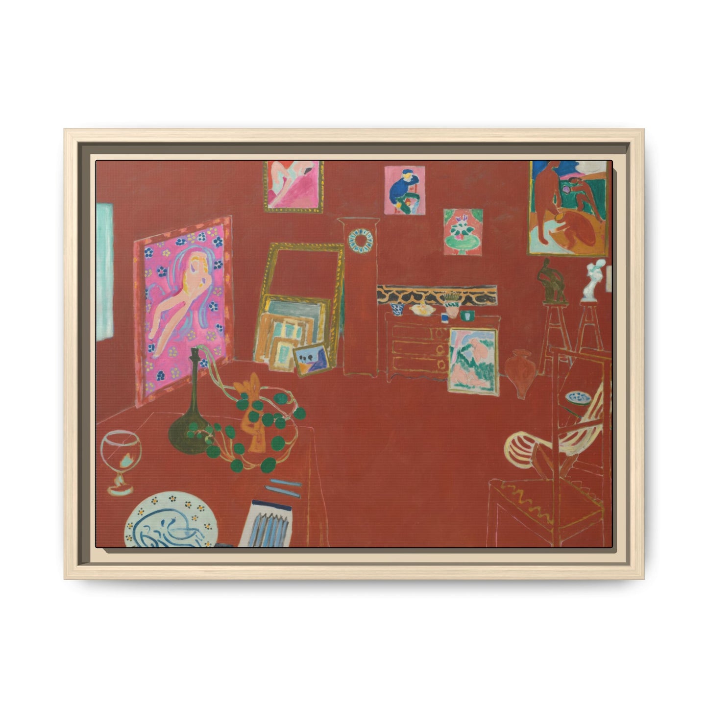 Matisse, Henri - The Red Studio (1911) - Matte Canvas, Framed