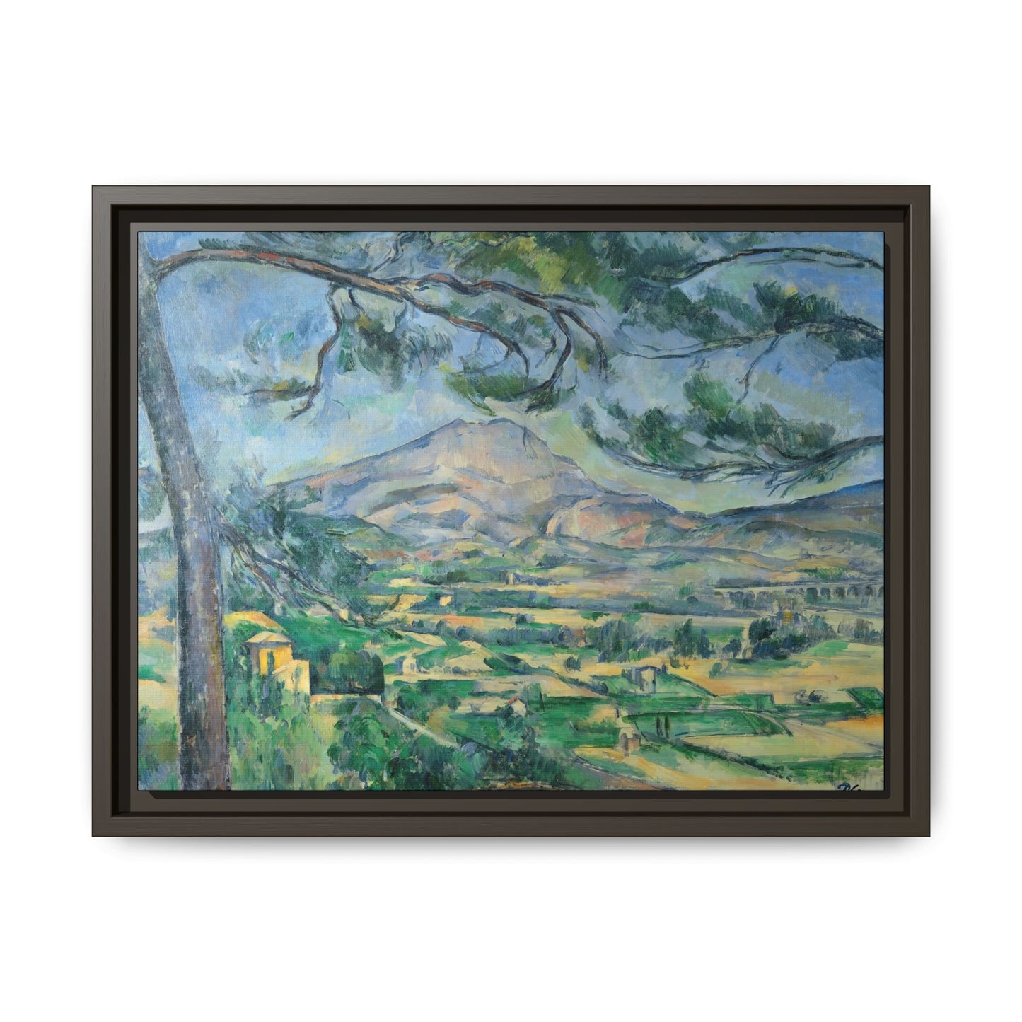 Cézanne, Paul - Mont Sainte-Victoire with Large Pine (1887) - Matte Canvas, Framed