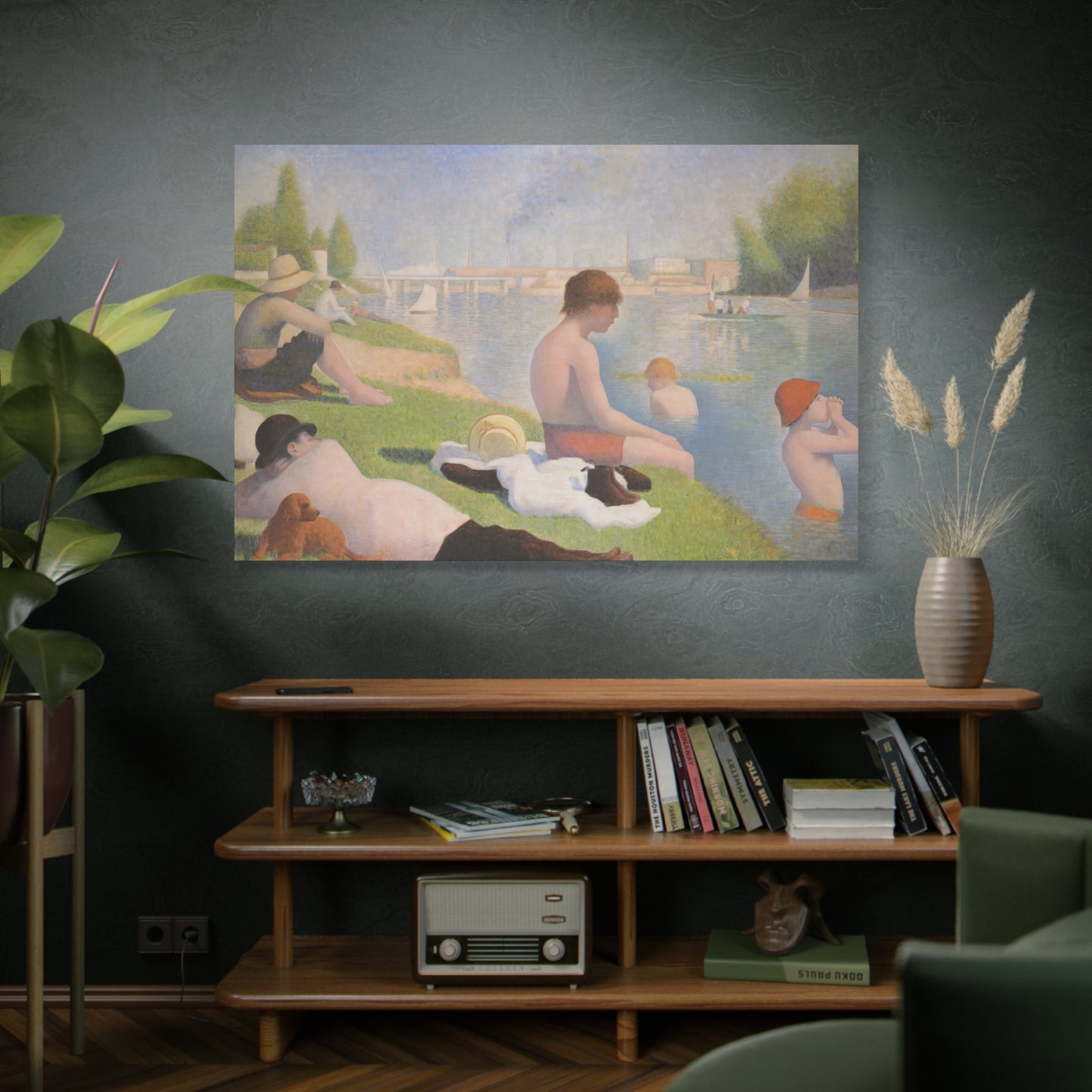 Seurat, Georges - Bathers at Asnières (1884) - Canvas Block, unframed