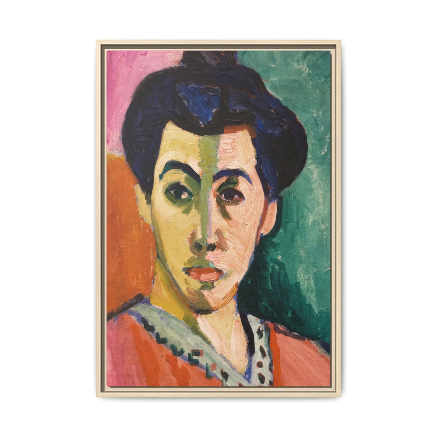 Matisse, Henri - The Green Stripe (1905) - Matte Canvas, Framed