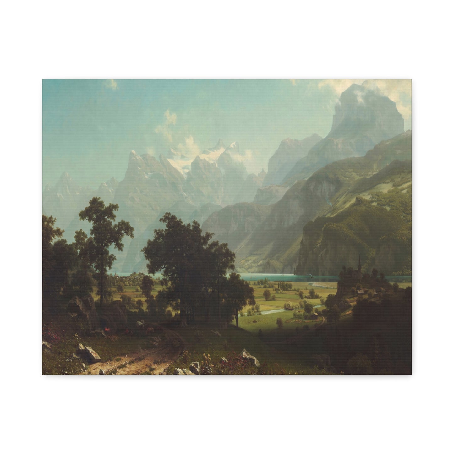 Bierstadt, Albert - Lake Lucerne (1858) - Canvas Block, unframed
