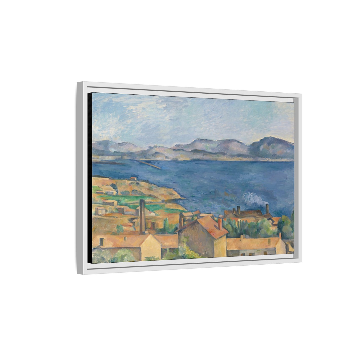 Cézanne, Paul - The Bay of Marseille, Seen from L'Estaque (1885) - Matte Canvas, Framed