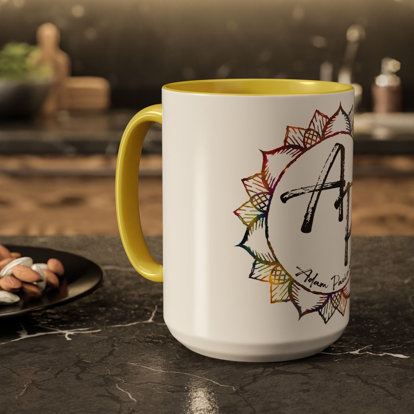 AdamPacio.com - White Logo - Colorful Accent Mugs