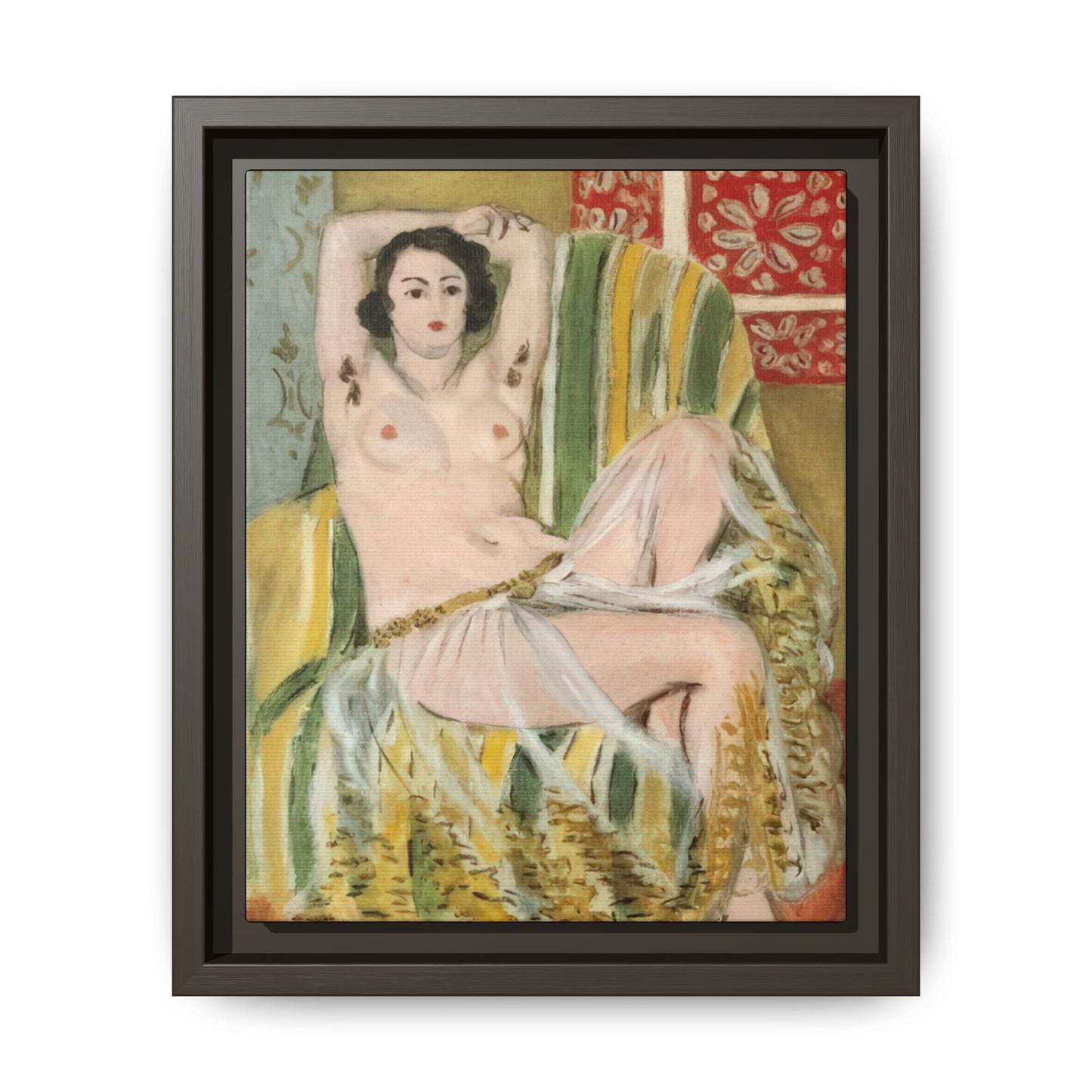 Matisse, Henri - Odalisque with Raised Arms (1923) - Matte Canvas, Framed