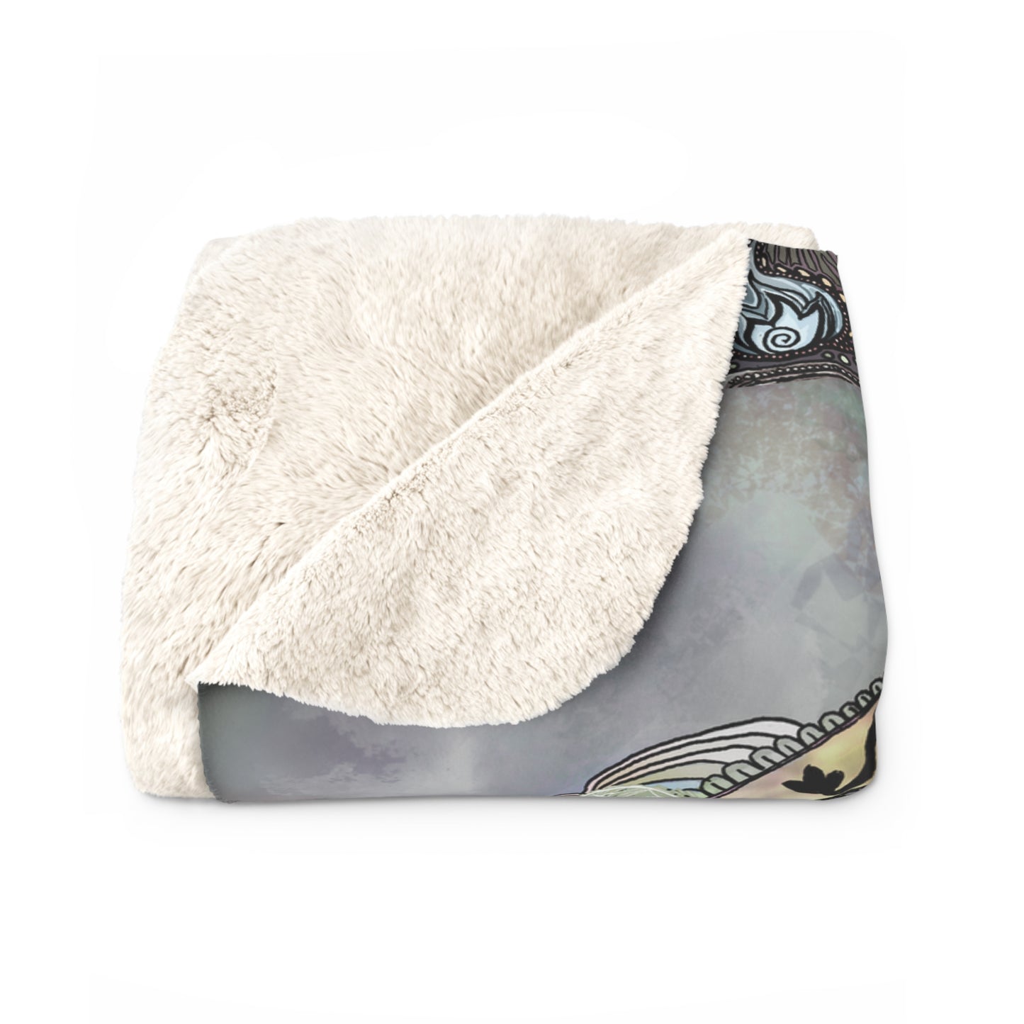 Pacio, Adam - Memento Mori Mandala - Sherpa Fleece Blanket