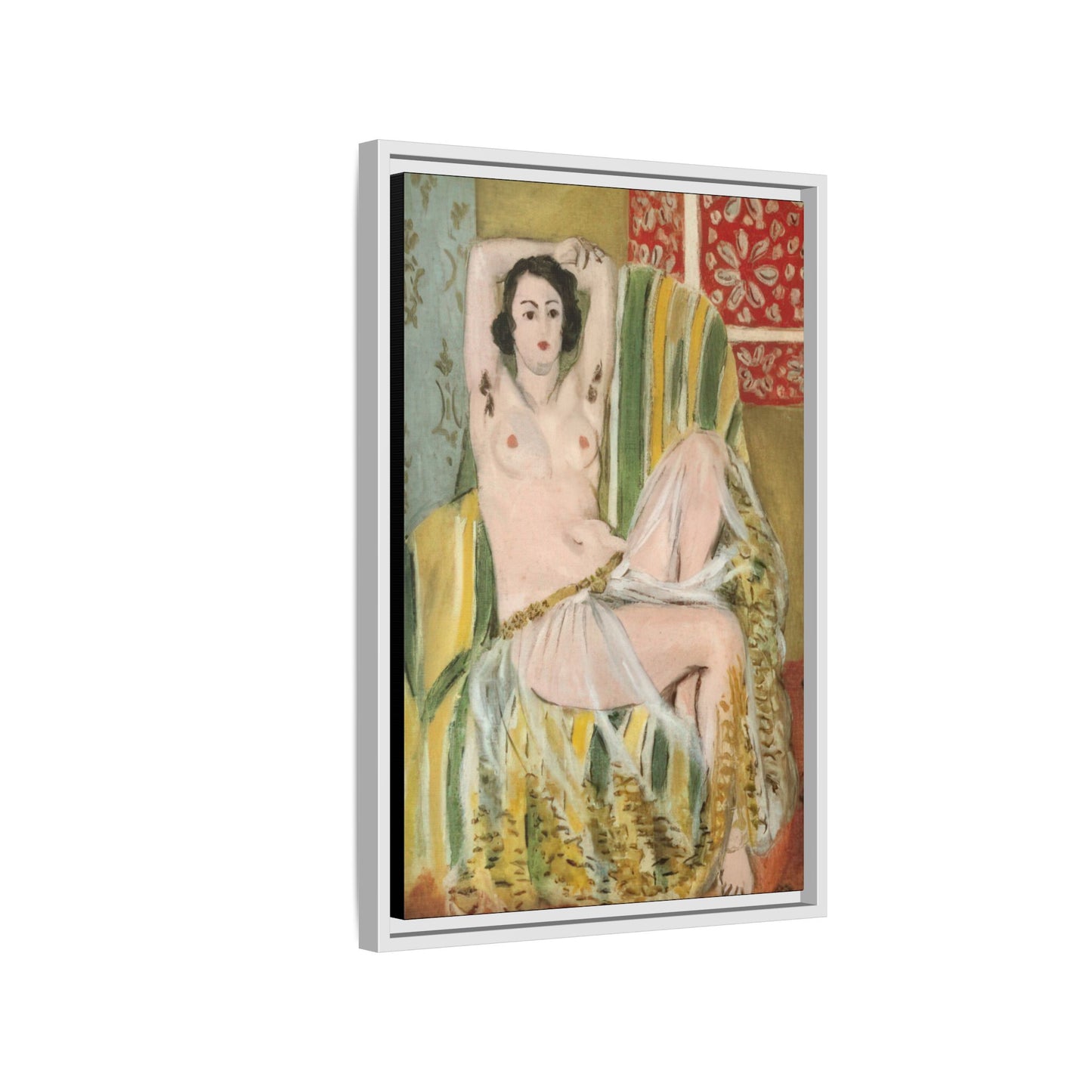 Matisse, Henri - Odalisque with Raised Arms (1923) - Matte Canvas, Framed
