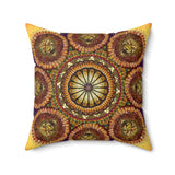 Lion Summer Mandala - Suede Square Pillow