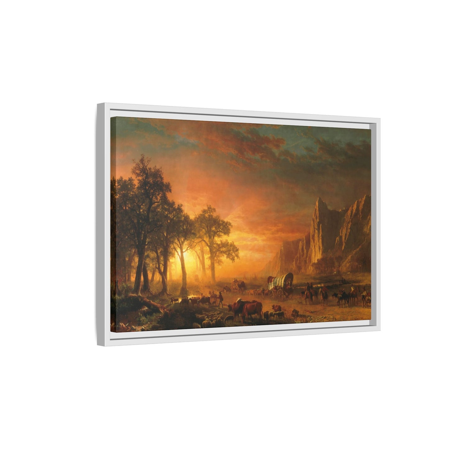 Bierstadt, Albert - Emigrants Crossing the Plains (1867) - Matte Canvas, Framed