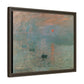 Monet, Claude - Impression, Sunrise (1872) - Matte Canvas, Framed