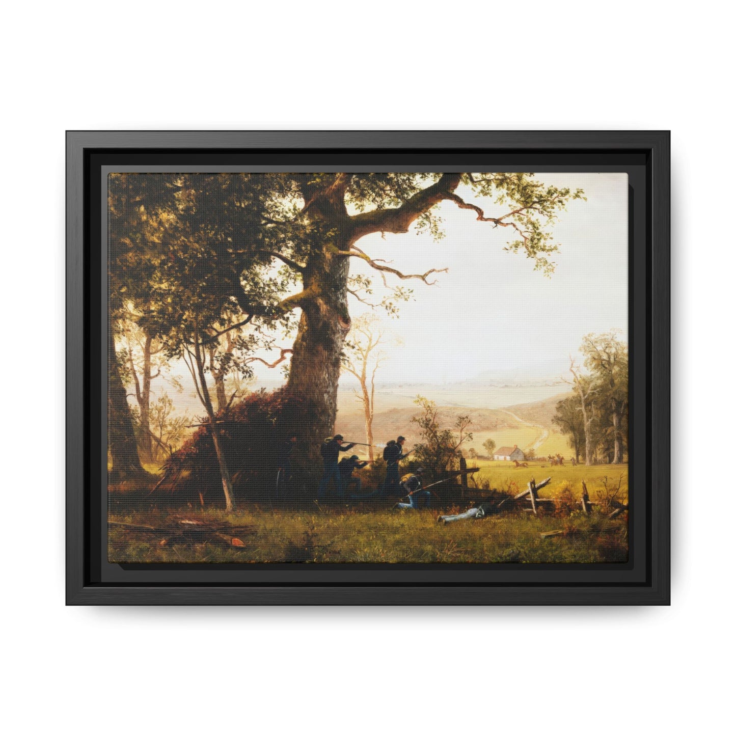 Bierstadt, Albert -  Guerrilla Warfare (1861) - Matte Canvas, Framed