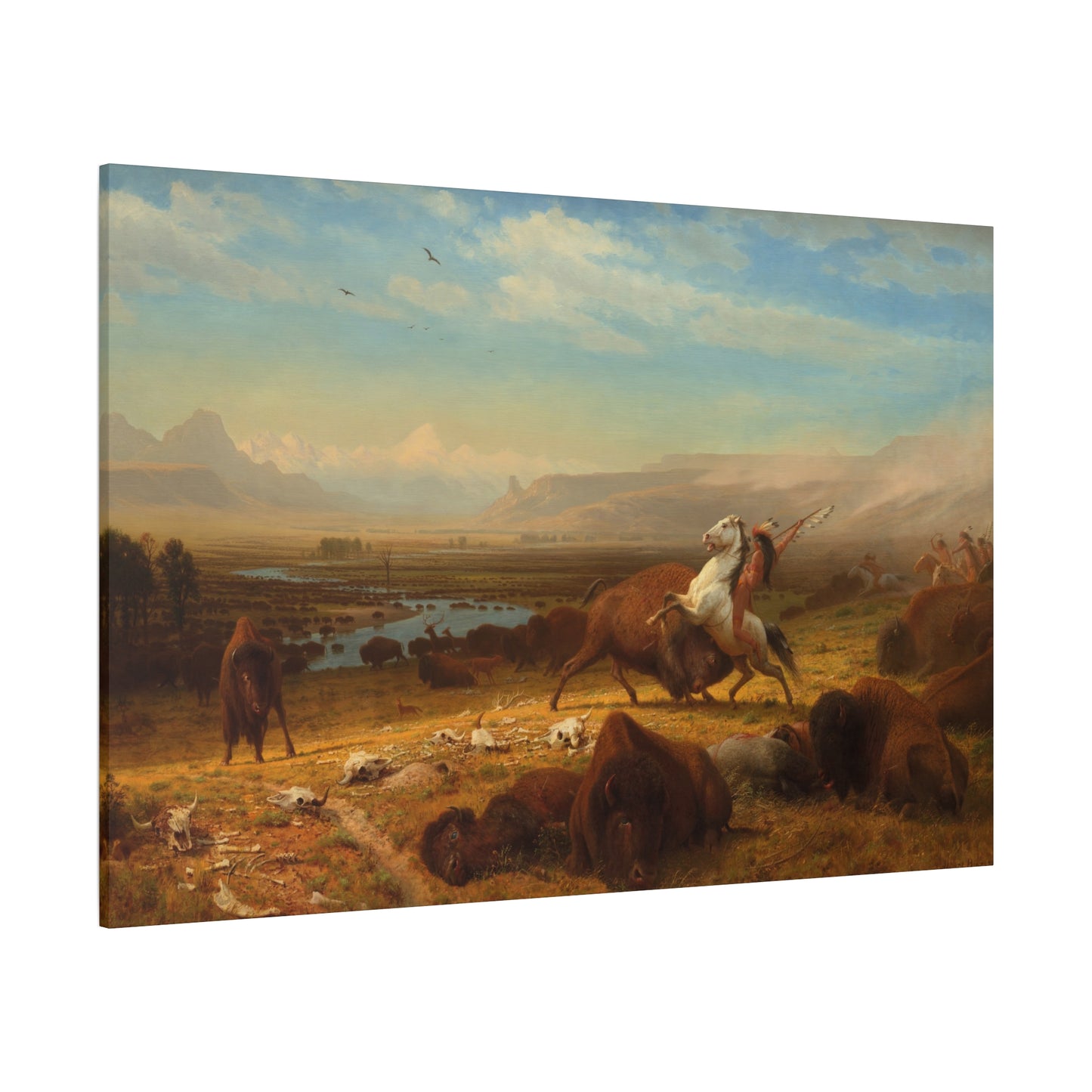 Bierstadt, Albert - The Last of the Buffalo  (1888) - Canvas Block, unframed
