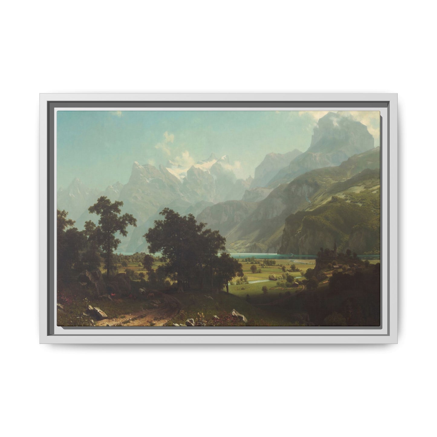 Bierstadt, Albert - Lake Lucerne (1858) - Matte Canvas, Framed