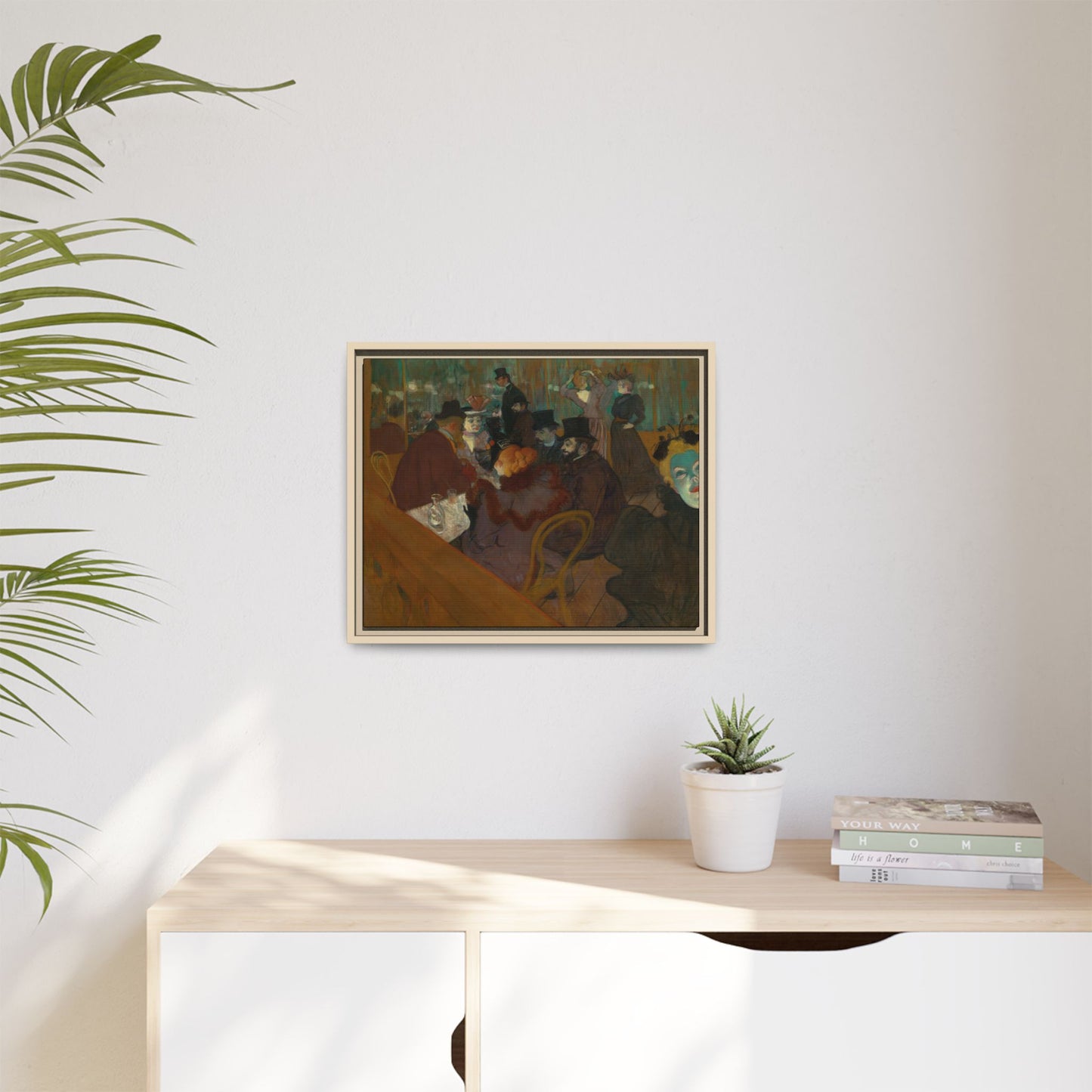 Toulouse-Lautrec, Henri - At the Moulin Rouge (1892) - Matte Canvas, Framed