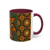 Monarch Butterfly Mandala - Colorful Accent Mugs