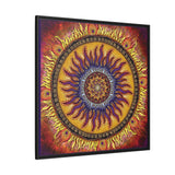 Solar Disc Mandala - Framed Canvas
