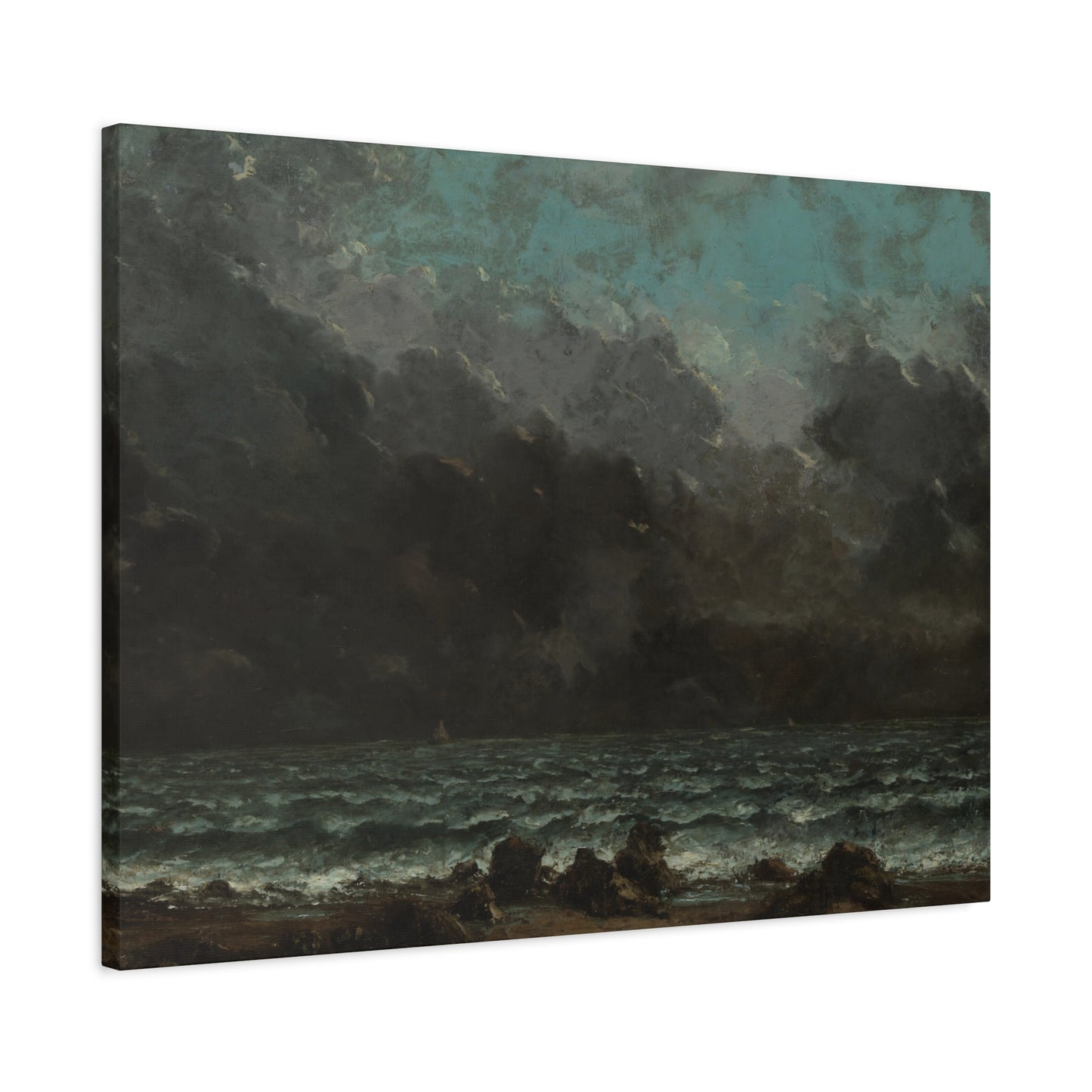 Courbet, Gustave - The Sea (1865) - Canvas Block, unframed