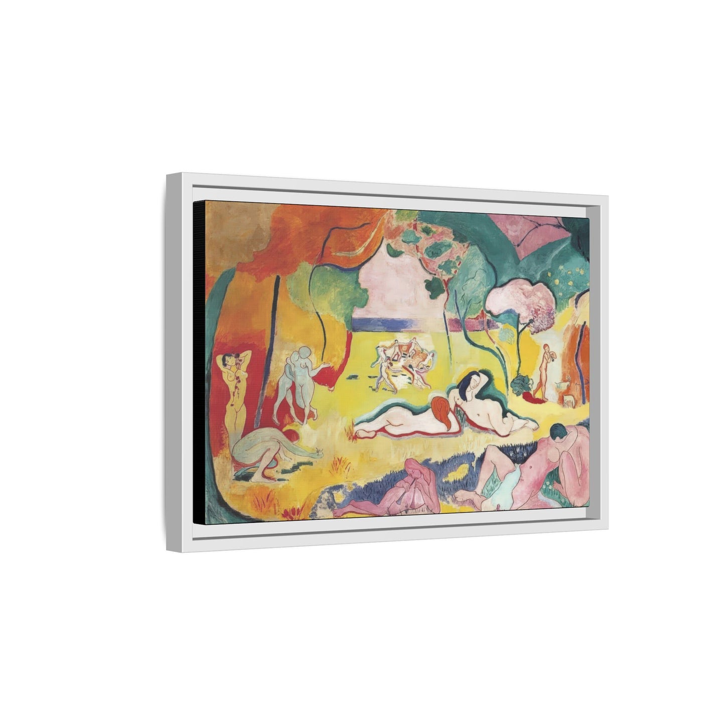 Matisse, Henri - The Joy of Life (1905) - Matte Canvas, Framed