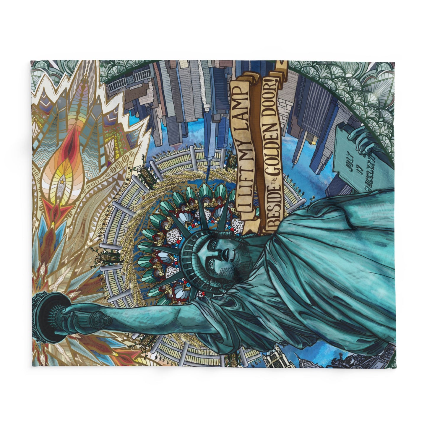 Pacio, Adam - Liberty Mandala - Arctic Fleece Blanket