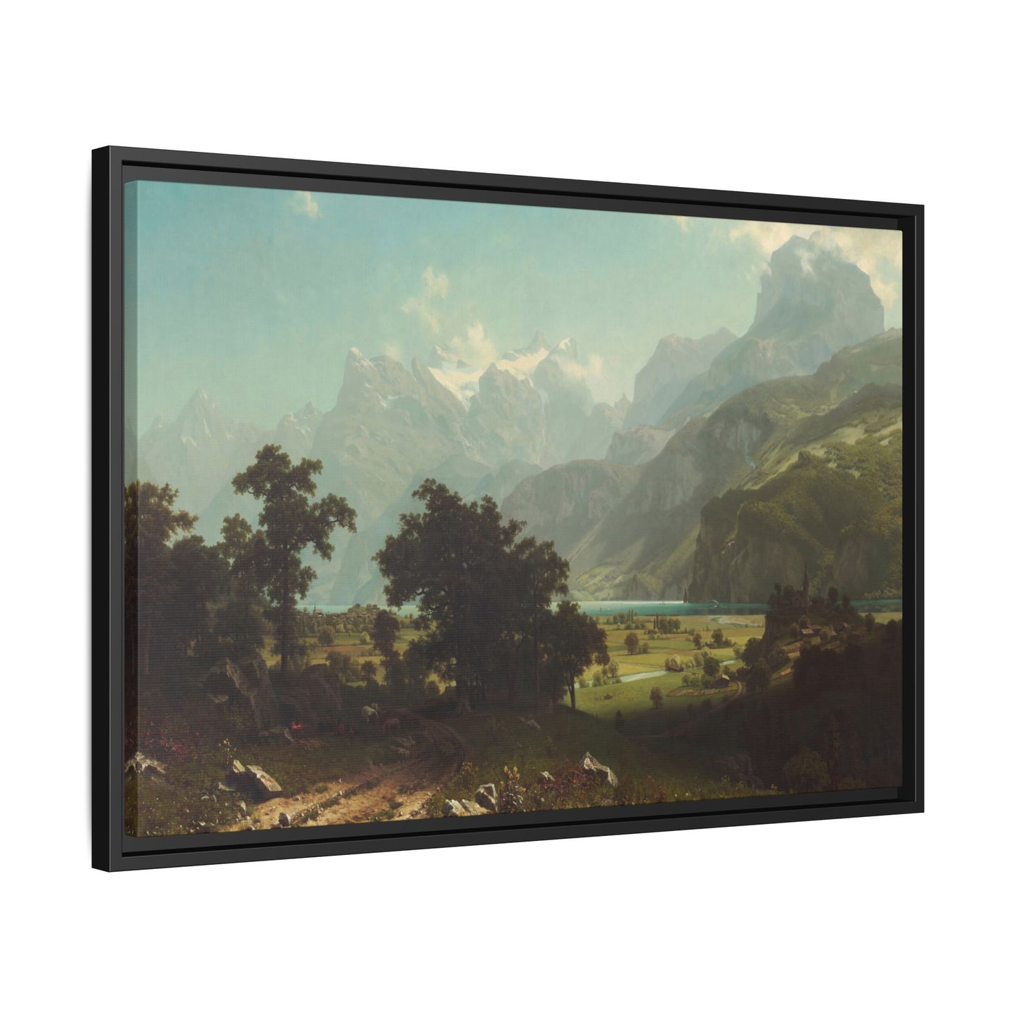 Bierstadt, Albert - Lake Lucerne (1858) - Matte Canvas, Framed
