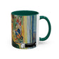 Van Gogh, Vincent - Self Portrait with Bandaged Ear (1889) - Colorful Accent Mugs
