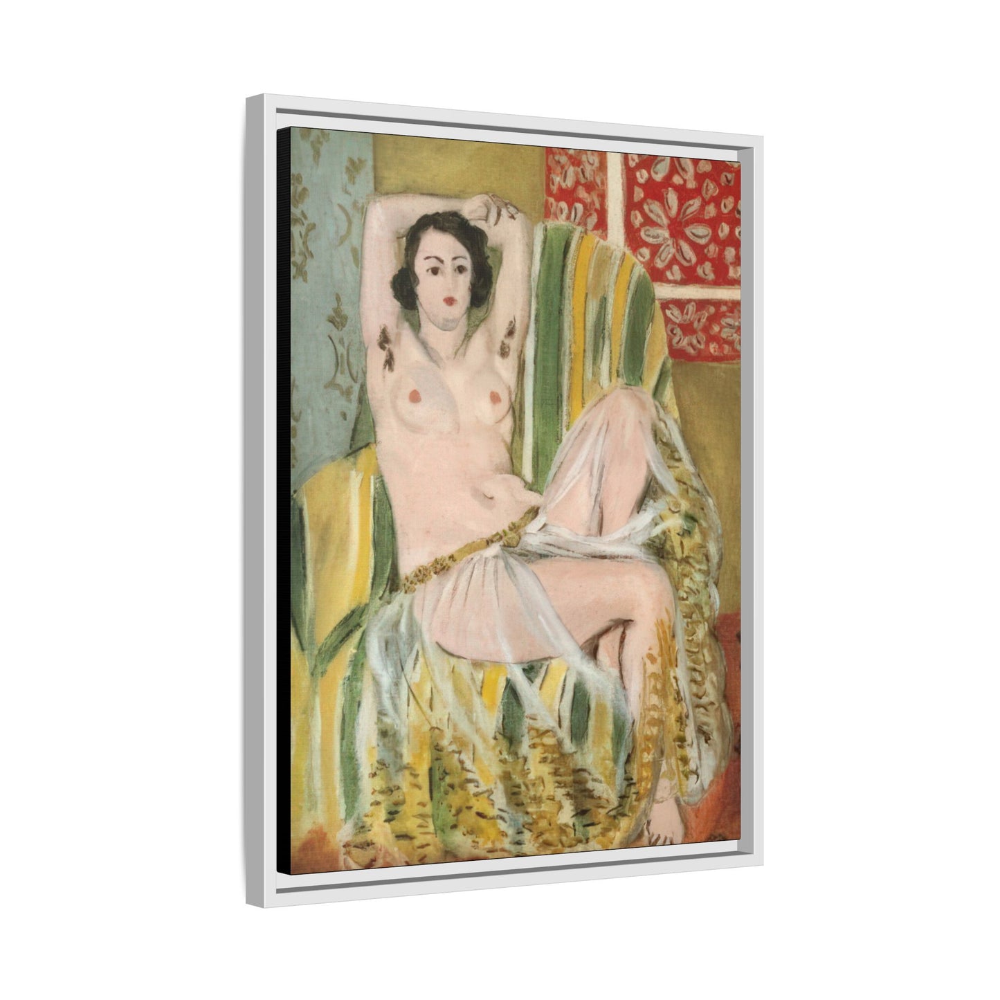 Matisse, Henri - Odalisque with Raised Arms (1923) - Matte Canvas, Framed