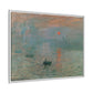Monet, Claude - Impression, Sunrise (1872) - Matte Canvas, Framed