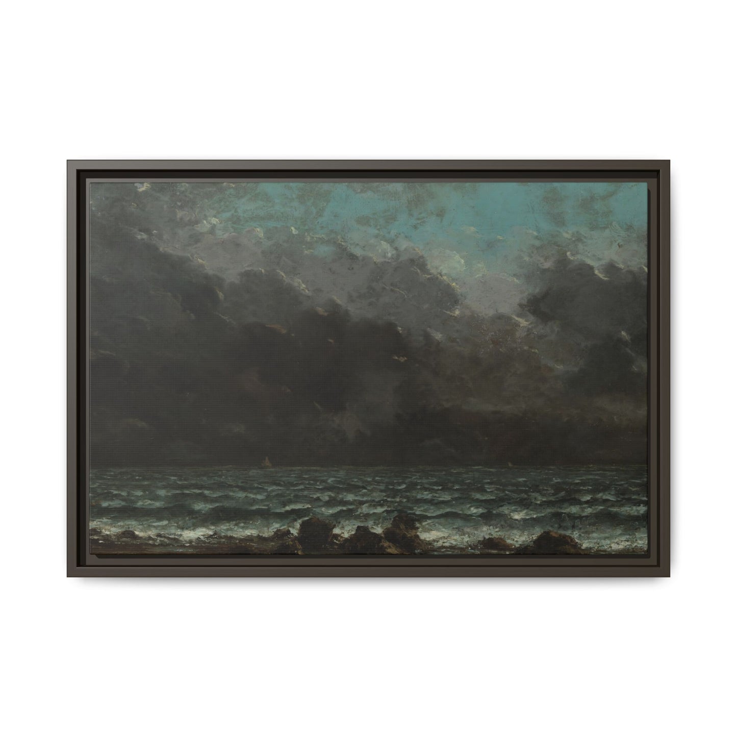 Courbet, Gustave - The Sea (1865) - Matte Canvas, Framed