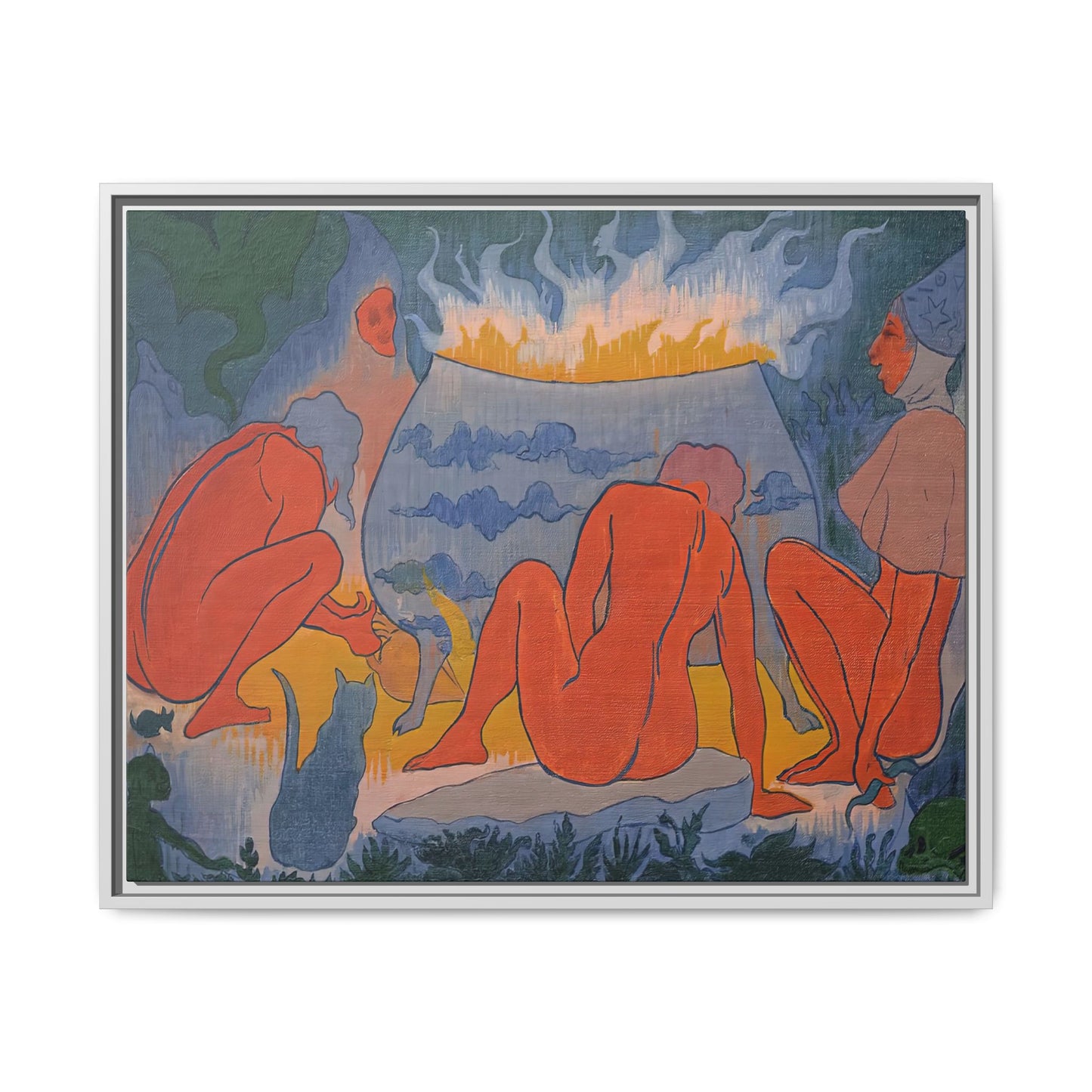 Ranson, Paul - Witches Around the Fire (1891) - Matte Canvas, Framed