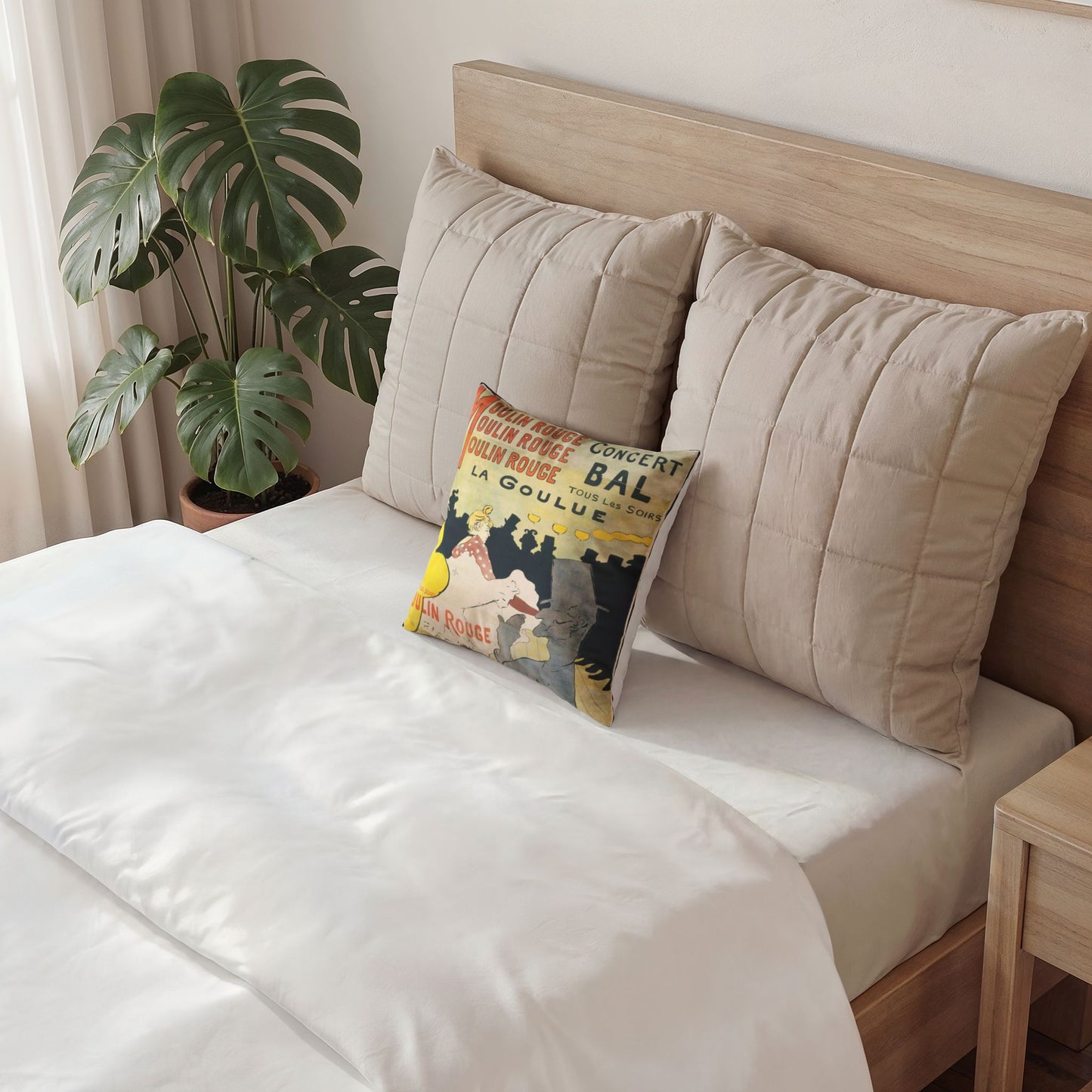 Toulouse-Lautrec, Henri - Moulin Rouge - La Goulue (1891) - Poly Velvet Pillow