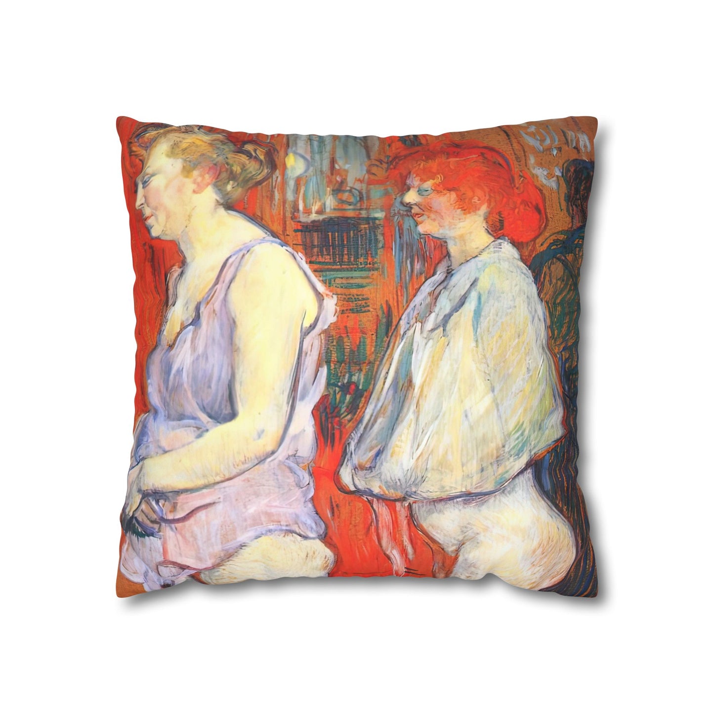 Toulouse-Lautrec, Henri - The Medical Inspection (1894) - Suede Square Pillowcase