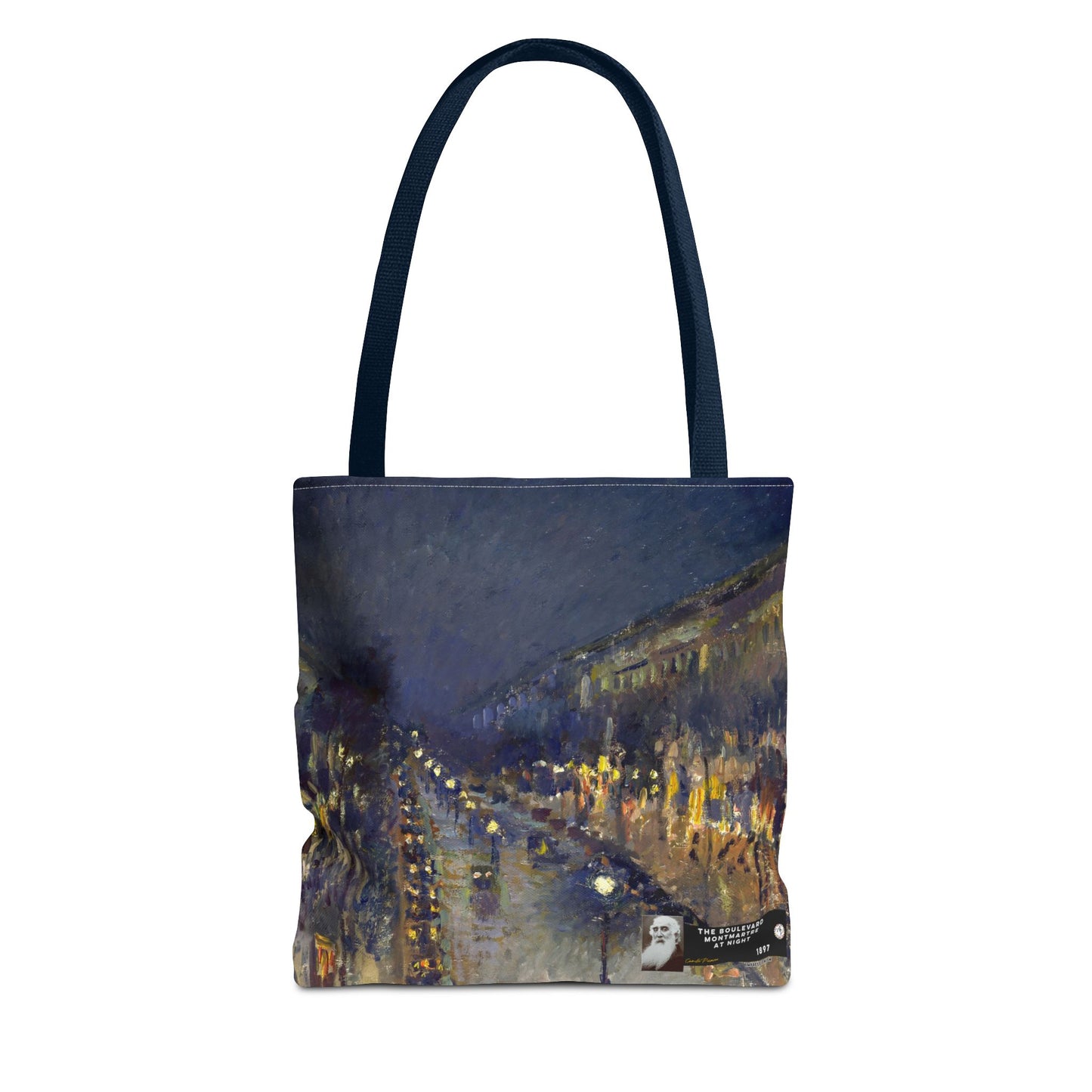 Pissarro, Camille - The Boulevard Montmartre At Night (1897) - Tote Bag