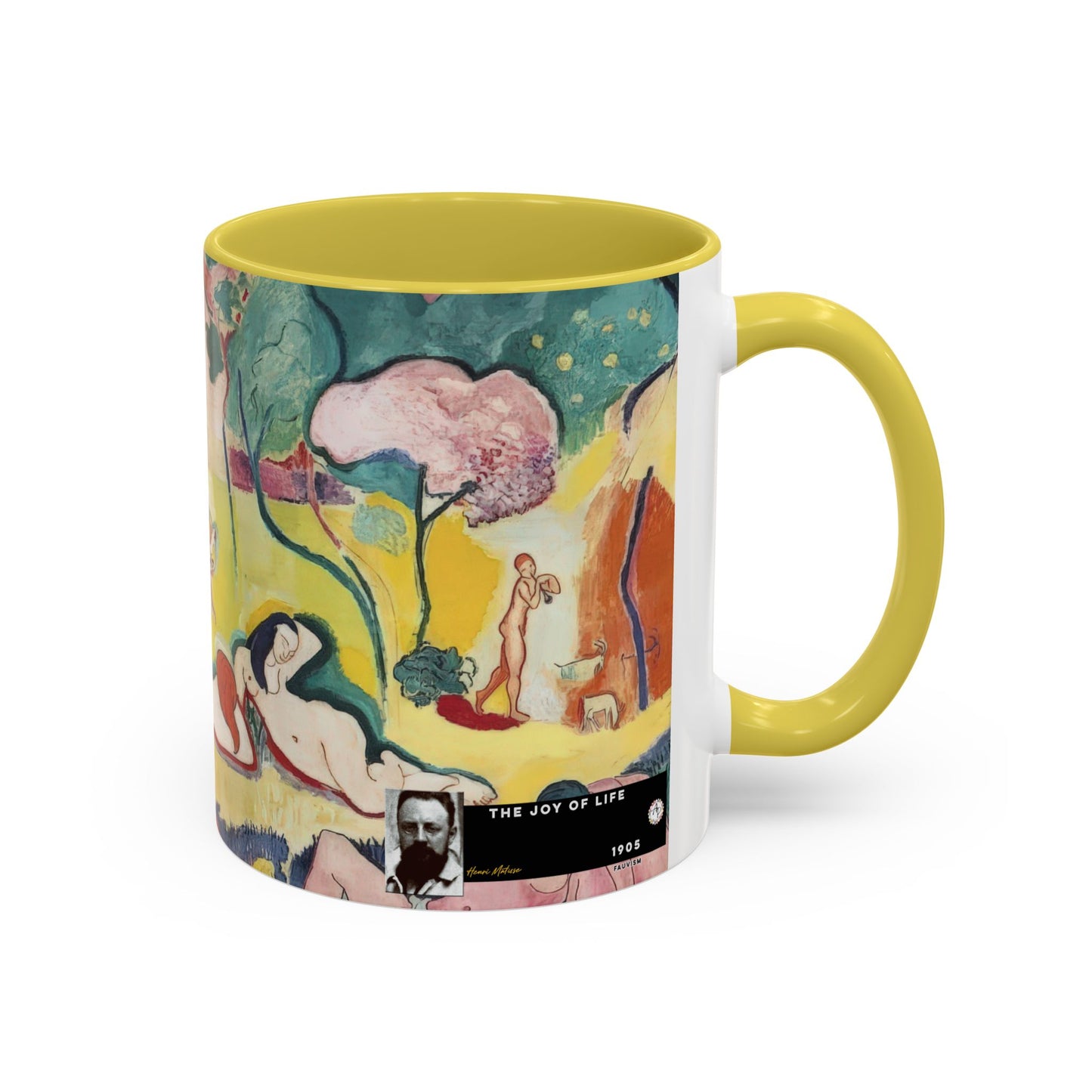 Matisse, Henri - The Joy of Life (1905) - Colorful Accent Mugs