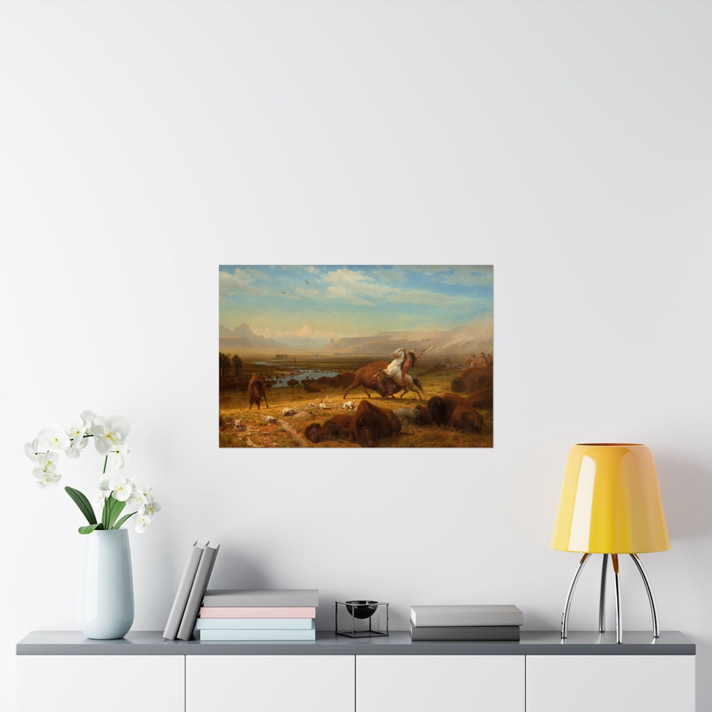 Bierstadt, Albert - The Last of the Buffalo  (1888) - Satin Posters