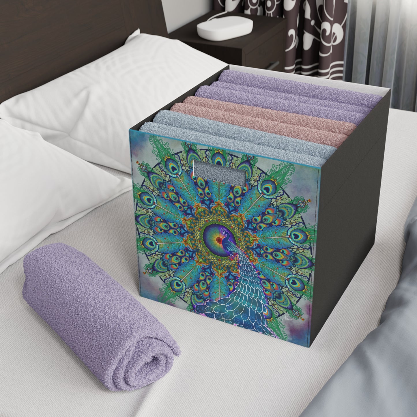 Melek Taus Mandala - Felt Storage Box