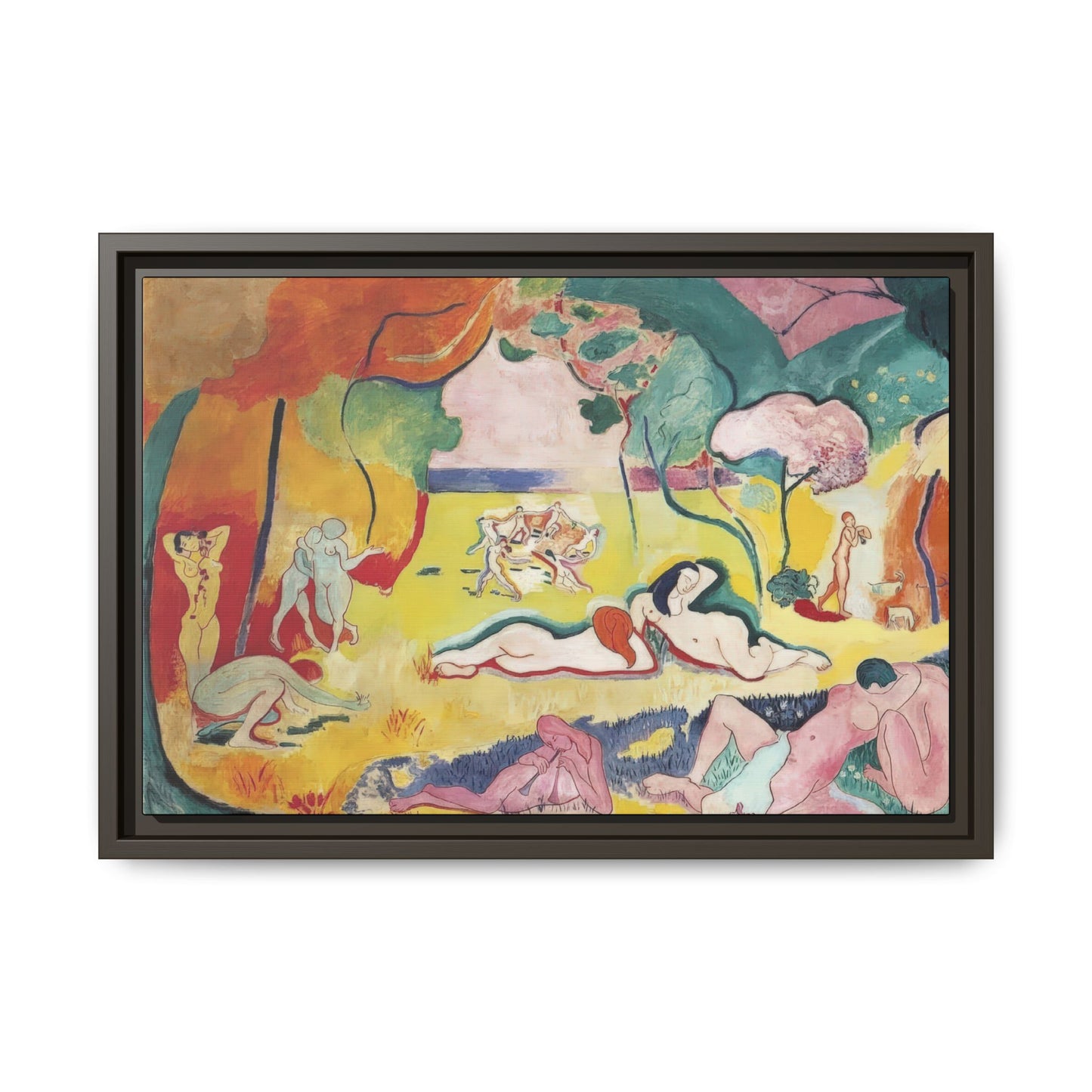 Matisse, Henri - The Joy of Life (1905) - Matte Canvas, Framed