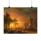 Bierstadt, Albert - Emigrants Crossing the Plains (1867) - Satin Posters