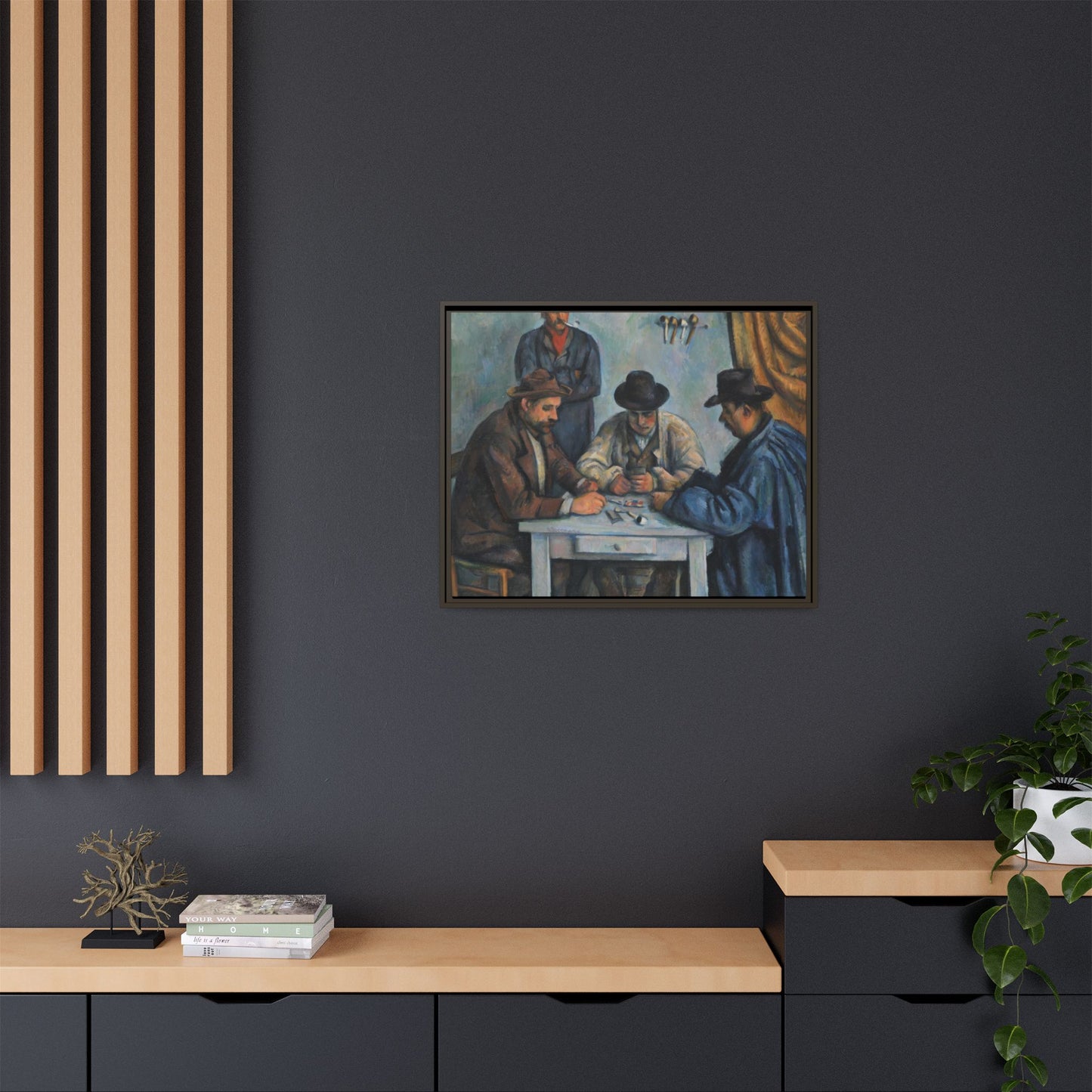 Cézanne, Paul - The Card Players (1892) - Matte Canvas, Framed