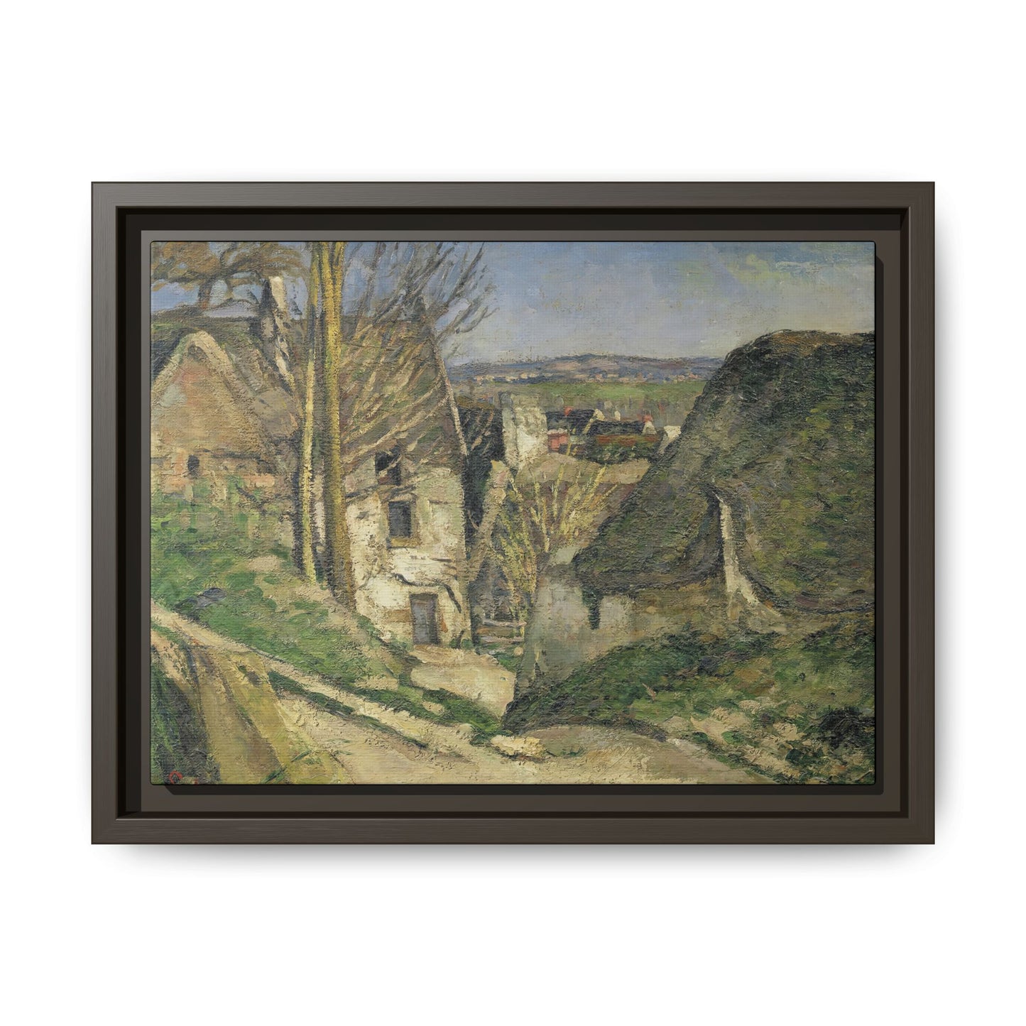 Cézanne, Paul - The House of the Hanged Man, Auvers-sur-Oise (1874) - Matte Canvas, Framed